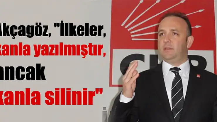 Akçagöz, 'İlkeler, kanla yazılmıştır, ancak kanla silinir' 
