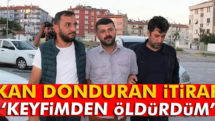 Cinayet zanlısı: 'Keyfimden öldürdüm'