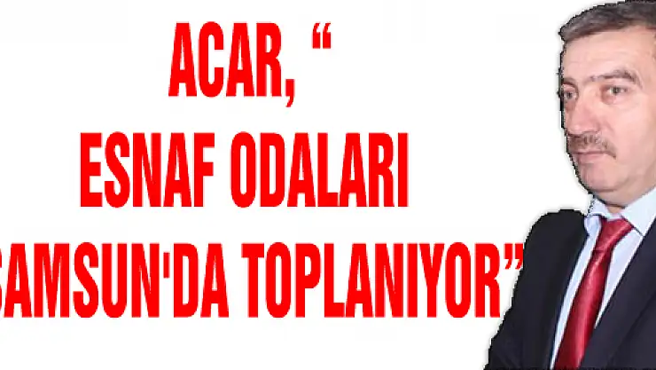 ODALAR VE ESNAFLAR SAMSUN'DA TOPLANIYOR