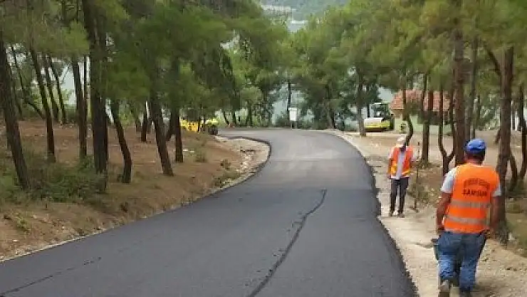 Kanyon yolu asfaltlanıyor