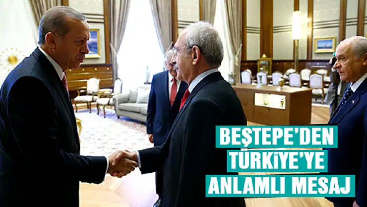 Beştepe'den Türkiye'ye anlamlı mesaj