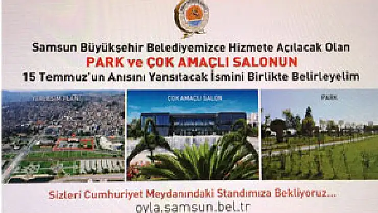 Samsun Halkı isim belirleyecek!