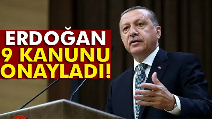 Cumhurbaşkanı Erdoğan 9 kanunu onayladı