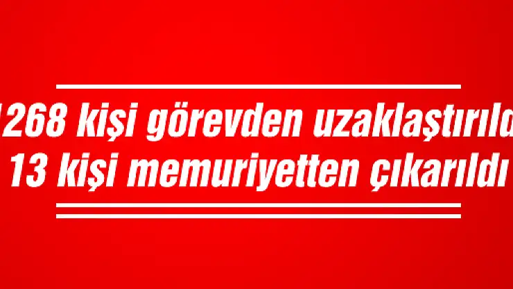 Samsun'da 1268 kişi görevden uzaklaştırıldı, 13 kişi memuriyetten çıkarıldı