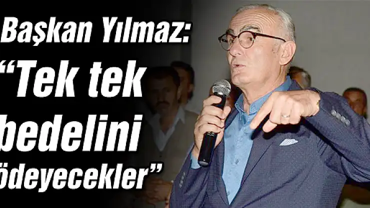  Başkan Yılmaz: 'Tek tek bedelini ödeyecekler'