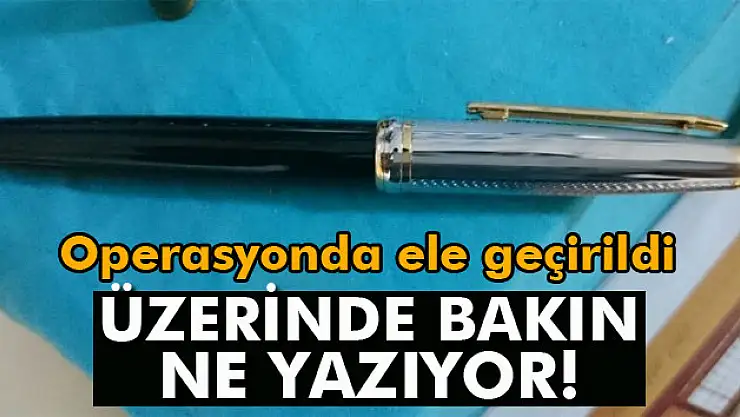 Üzerinde F. Gülen yazılı materyal ele geçirildi