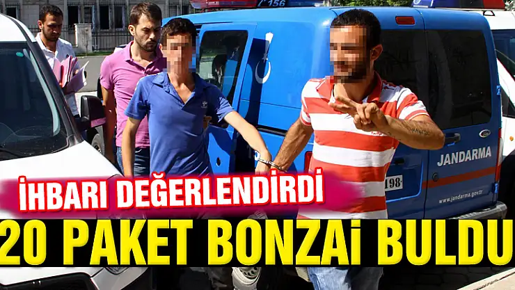 İhbarı değerlendiren polis, 20 paket bonzai ele geçirdi