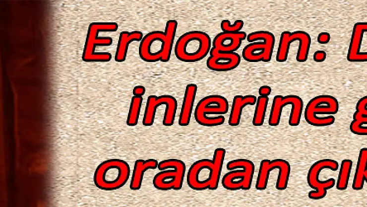 Erdoğan: DAEŞ'in de inlerine gireceğiz, oradan çıkartacağız