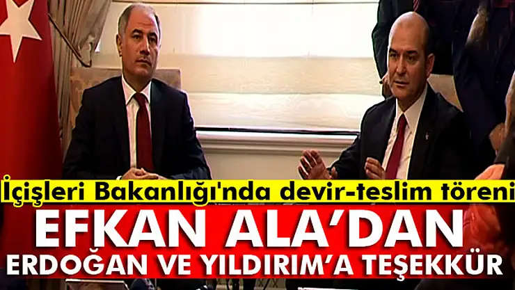 İçişleri Bakanlığı'nda devir-teslim töreni