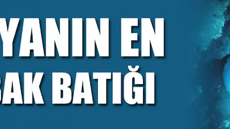 Dünyanın en zengin tabak batığı Akdeniz'de bulundu