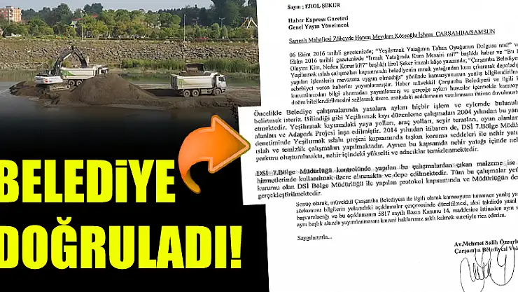 BELEDİYE DOĞRULADI!..