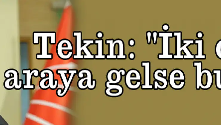 Tekin: 'İki cihan bir araya gelse bu ülkede...'