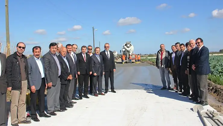 Bafra'da beton yol çalışmalarına hız verildi
