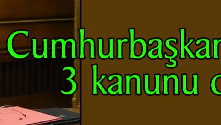 Cumhurbaşkanı Erdoğan 3 kanunu onayladı