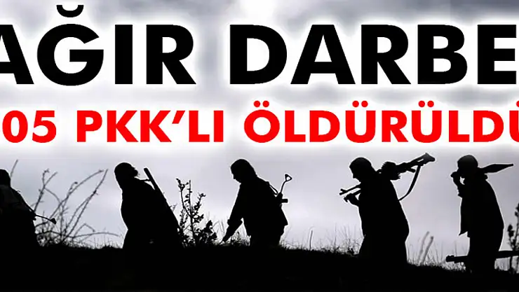 TSK: 105 PKK'lı terörist öldürüldü