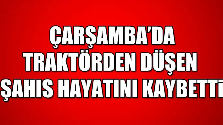 Traktörden düşen şahıs hayatını kaybetti