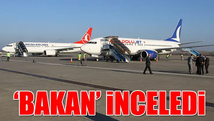 Bakan Arslan, Çarşamba Havalimanı pistini inceledi