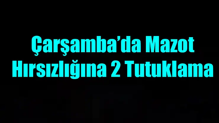 Çarşamba'da mazot hırsızlığına 2 tutuklama