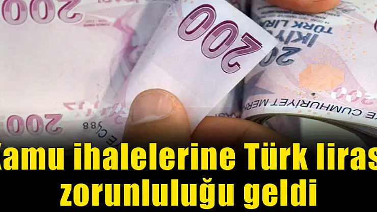 Kamu ihalelerine Türk lirası zorunluluğu geldi