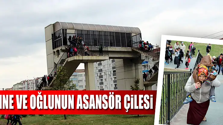 Anne ve oğlunun asansör çilesi!