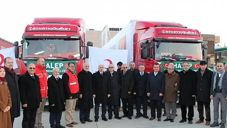 Samsun'dan Halep'e 5 tır yardım