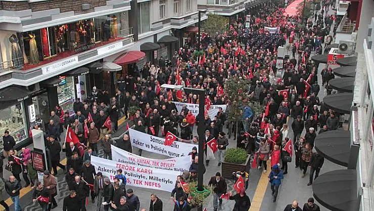 Samsun teröre karşı yürüdü