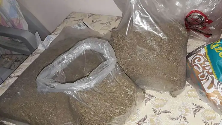 Emlakçının evinde 2.5 kilo bonzai yakalandı!