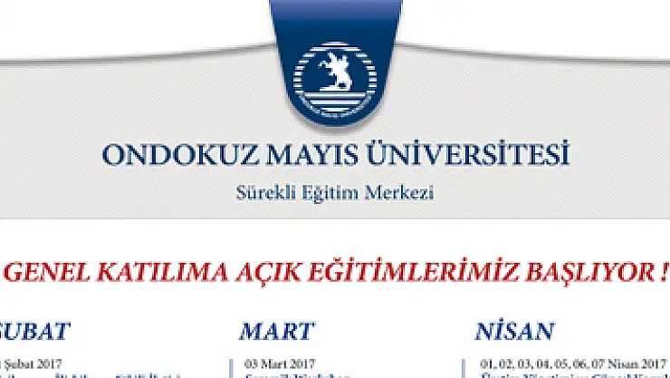 OMÜSEM'den yeni eğitim programları