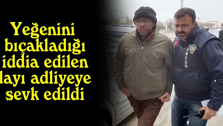 Yeğenini bıçakladığı iddia edilen dayı adliyeye sevk edildi