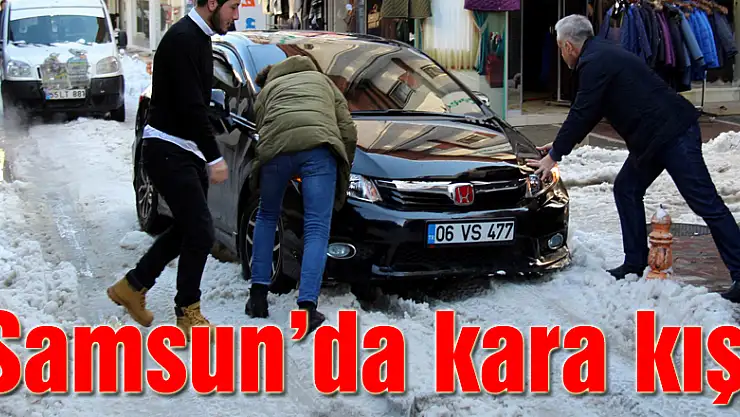 Samsun'da kara kış