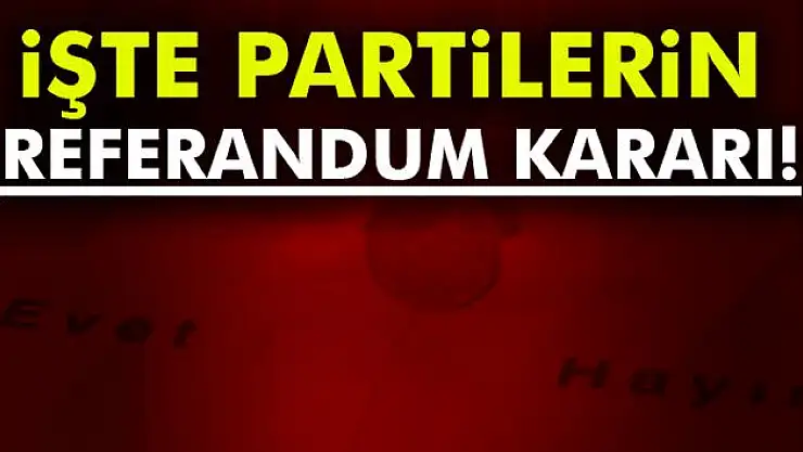 Hangi parti referandumda ne oy kullanacak