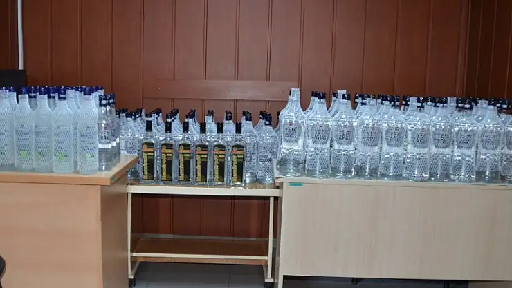 Bafra'da kaçak içki operasyonu