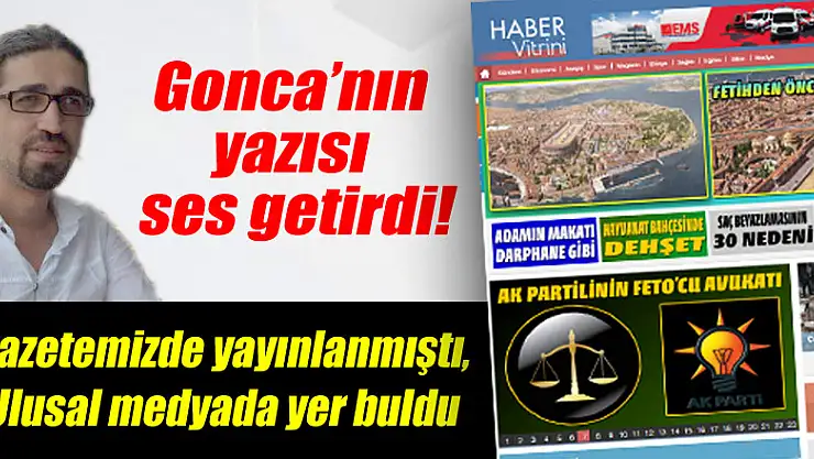 Gonca'nın yazısı ses getirdi!