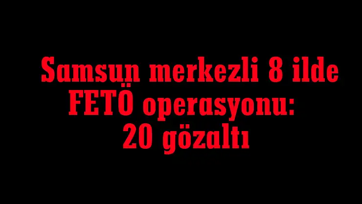  Samsun merkezli 8 ilde FETÖ operasyonu: 20 gözaltı