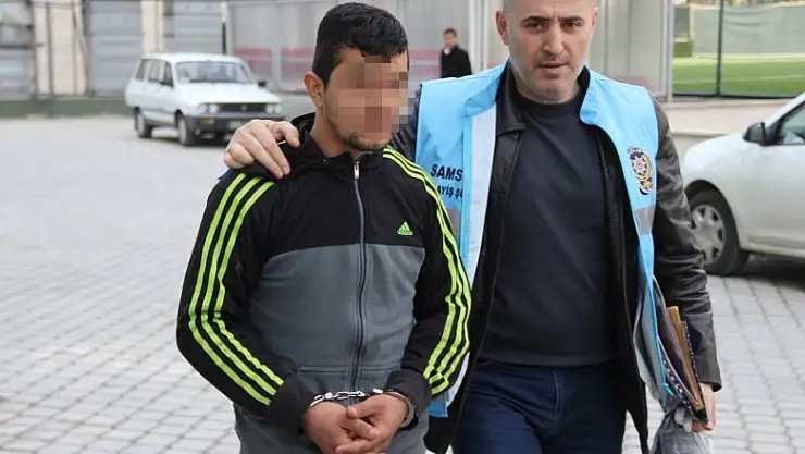 Asfalt kesme makinesini çalarken yakalandı