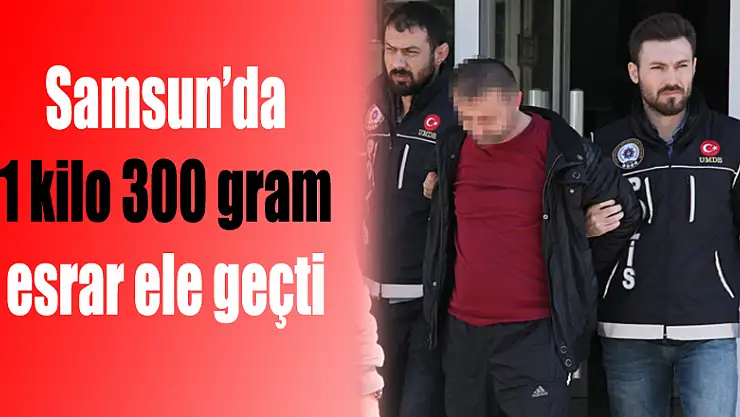 Samsun'da 1 kilo 300 gram esrar ele geçti