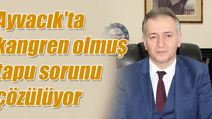 Ayvacık'ta kangren olmuş tapu sorunu çözülüyor