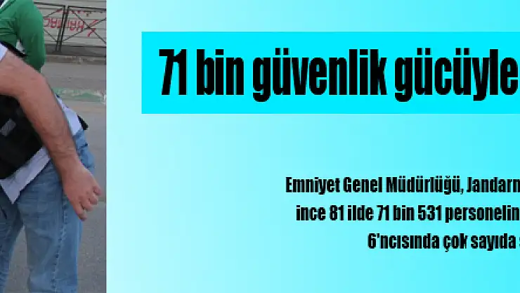 71 bin güvenlik gücüyle 'Huzur Türkiye' uygulaması