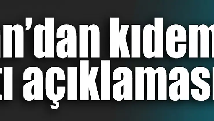 Başbakan'dan kıdem tazminatı açıklaması