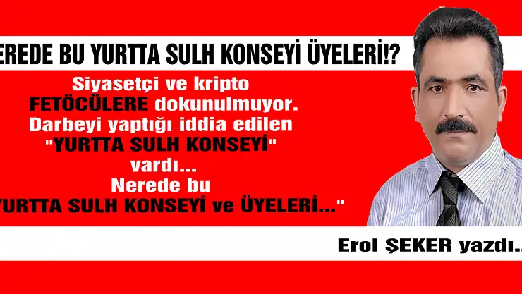NEREDE BU YURTTA SULH KONSEYİ ÜYELERİ