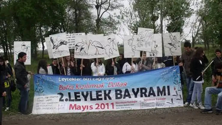 Leylek bağramı kutlandı