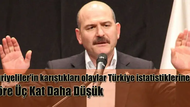Suriyeliler'in karıştıkları olaylar Türkiye istatistiklerine göre üç kat daha düşük