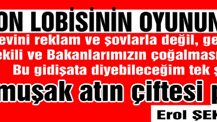BAKAN TRABZON LOBİSİNİN OYUNUNU BOZDU! AKİF ÇAĞATAY KILIÇ  Spor Bakanı Bakanlığının ilk gününden bu yana yapacaklarını çok fazla yüksek sesle dillendirmedi.  Sessiz ve sakin yola devam etti.  Bu duruşunu sadece Samsun' da de
