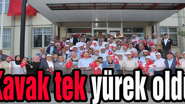 Kavak tek yürek oldu