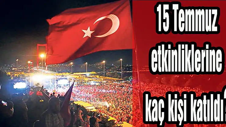15 Temmuz etkinliklerine kaç kişi katıldı?