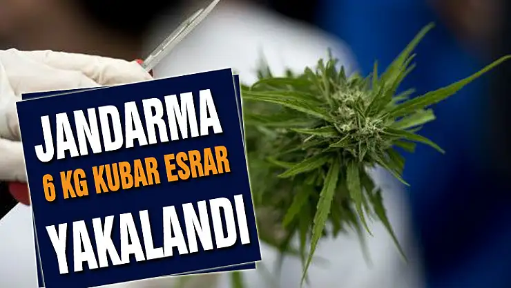 Jandarma 6 kg kubar esrar yakaladı