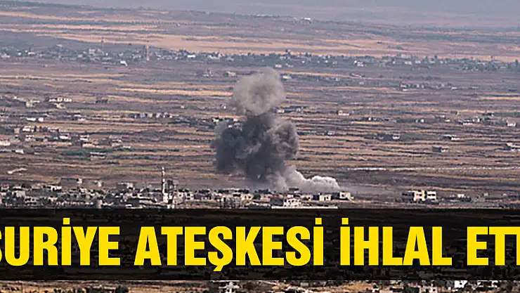 Suriye rejimi ateşkese rağmen hava saldırısı düzenledi