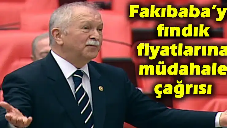 Fakıbaba'ya fındık fiyatlarına müdahale çağrısı