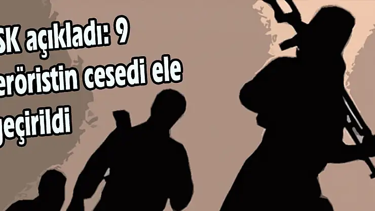 TSK açıkladı: 9 teröristin cesedi ele geçirildi
