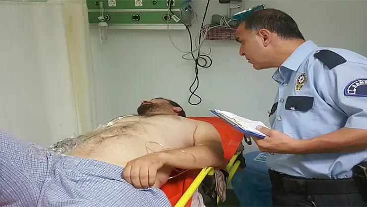 Kazara vurulan şahıs hastanelik oldu